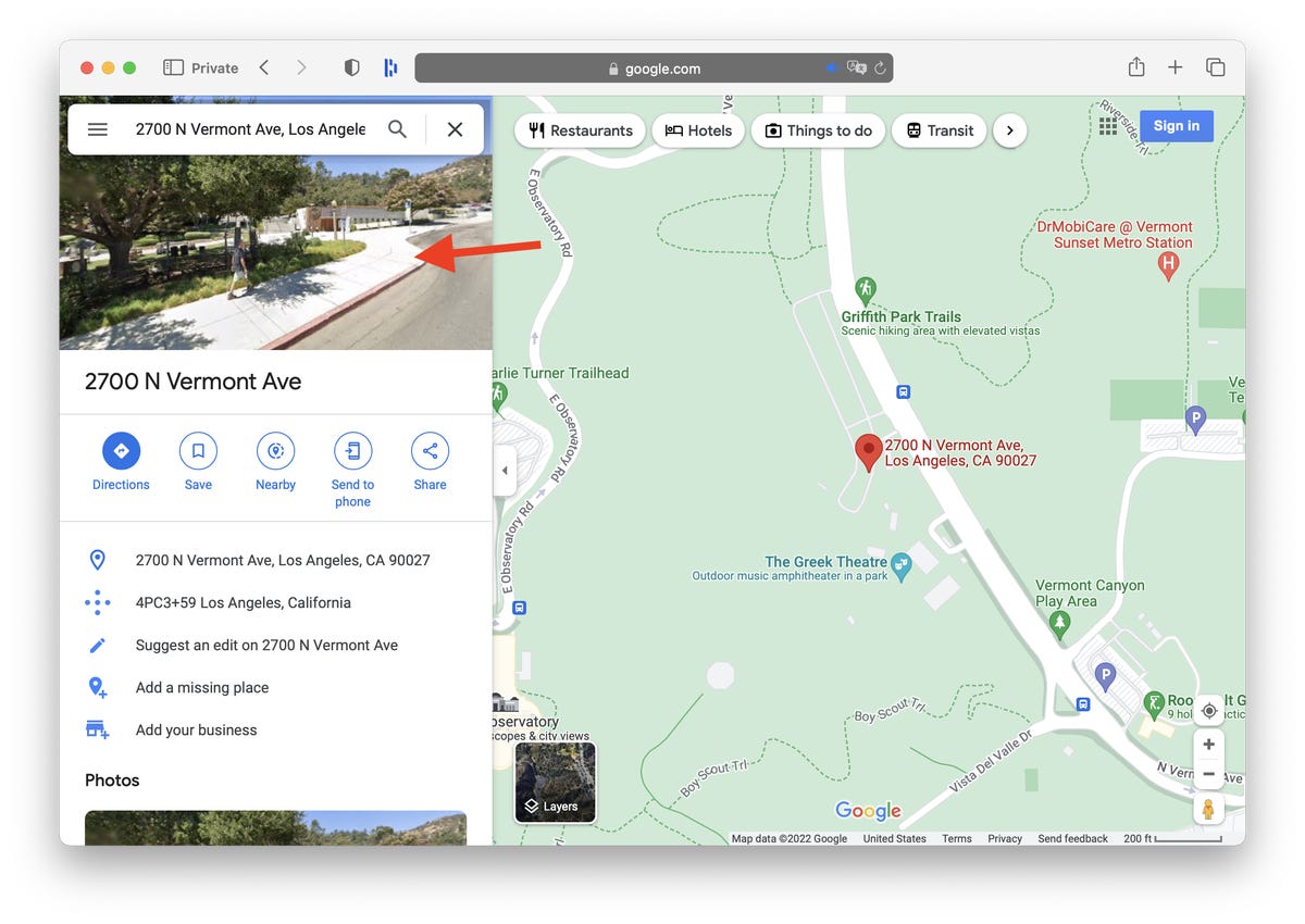 Address in Google Maps
