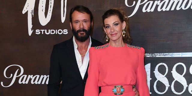 Tim McGraw and Faith Hill attend the world premiere of "1883" at Encore Beach Club at Wynn Las Vegas on Dec. 11, 2021.
