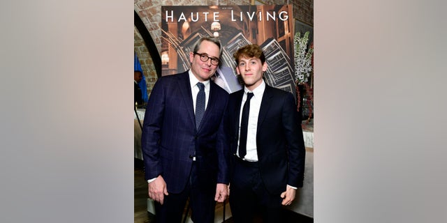 Matthew Broderick and son James Wilkie Broderick attend the Haute Living Cover Celebration in June.