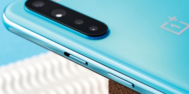 Detail of a OnePlus Nord smartphone, taken on Aug. 5, 2020. 