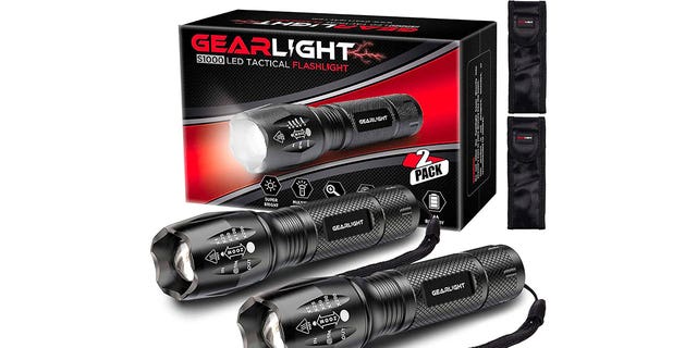 GearLight Tactical Flashlights to help in dark places or to attract attention when lost.