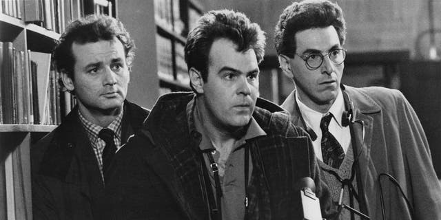 Bill Murray, left, and Harold Ramis, right, pictured here alongside Dan Aykroyd in "Ghostbusters," did not get along during the filming of "Groundhog Day."