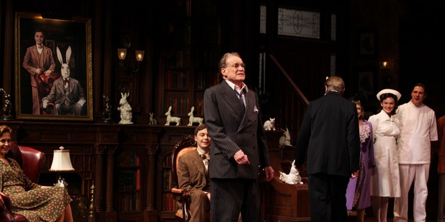 Charles Kimbrough, Jessica Hecht, Jim Parsons pictured at the Opening Night Curtain Call for the Roundabout Theatre Company's Broadway Production of Harvey at Studio 54.