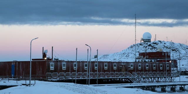 A photo taken Feb. 9, 2019, shows a main building of the Zhongshan Station, a Chinese research base in Antarctica. 