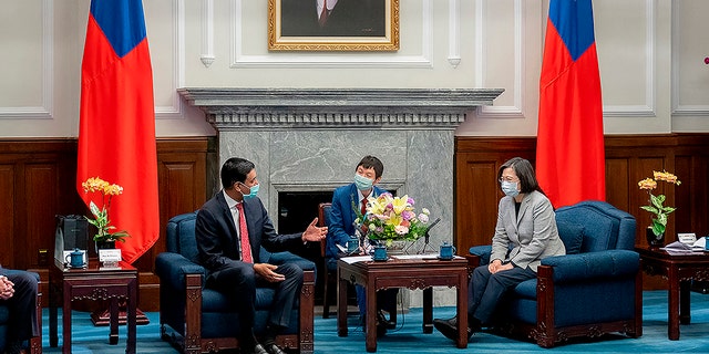 A delegation of U.S. lawmakers led by Khanna on Tuesday met with Taiwan's president, who promised to deepen military cooperation between the two sides despite objections from China, which claims the island as its own territory. 