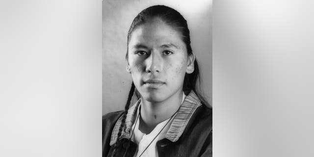 Nathan Chasing Horse circa 1992 at 17-years-old.  The Lakota actor starred as Smiles A Lot in 'Dances With Wolves'.