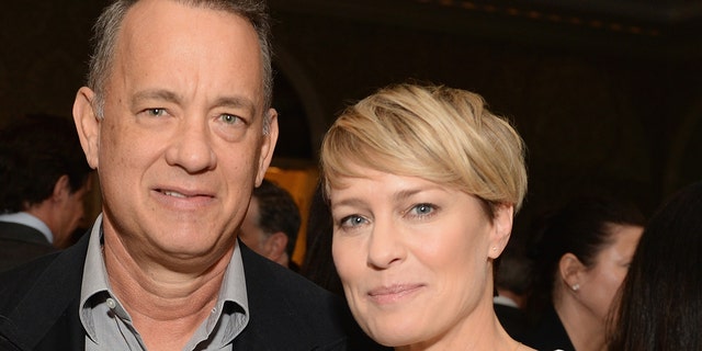 Tom Hanks and Robin Wright attend the 14th annual AFI Awards in 2014.