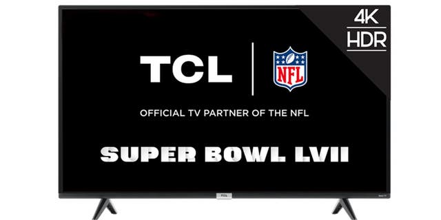 Image of the TCL Smart Roku TV, official TV partner of the NFL. 