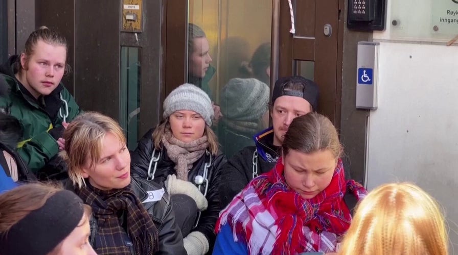 Thunberg chains herself to Norway Energy Ministry in protest over placement of wind farm