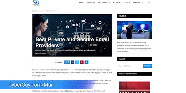 Kurt "The CyberGuy" Knutsson shares the best email providers who can help keep your emails private and secure. 