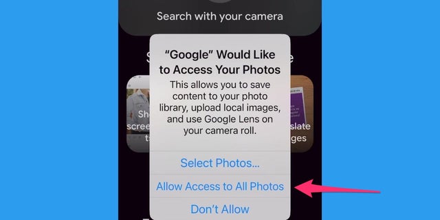 Allow access to photos.