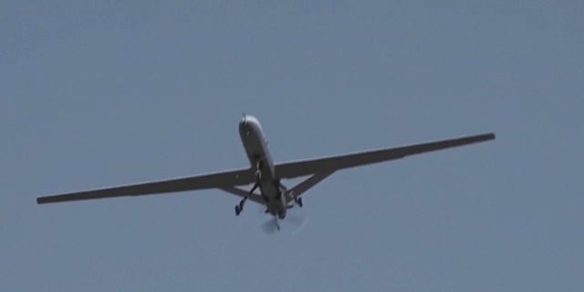 Iran showed video of a Shahed drone in flight, Friday, Feb. 24, 2023.