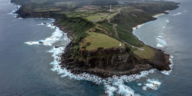 Yonaguni island, Japan's westernmost inhabited island, is pictured on April 13, 2022 on Yonaguni, Japan. 