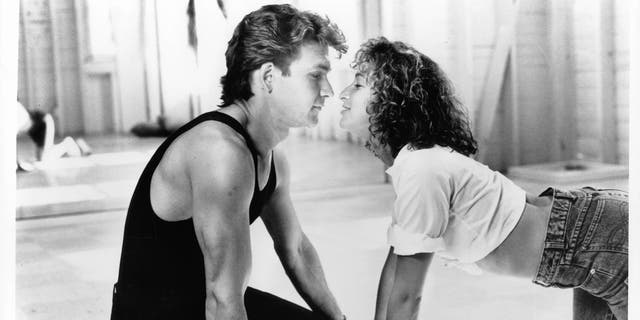 Patrick Swayze and Jennifer Grey in a scene from the film "Dirty Dancing" in 1987.