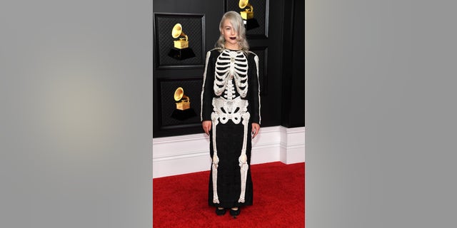 Phoebe Bridgers wore a skeleton gown at the 2021 Grammys.