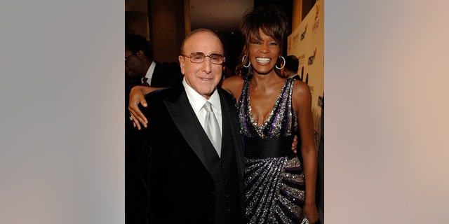 Clive Davis and Whitney Houston attend the 2008 Clive Davis Pre-Grammy Gala in Los Angeles.