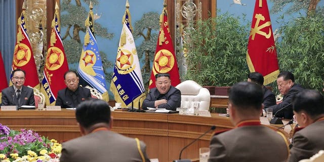  Kim Jong Un attends a meeting of the ruling Workers’ Party’s Central Military Commission in Pyongyang, North Korea, on Monday, Feb. 6, 2023.