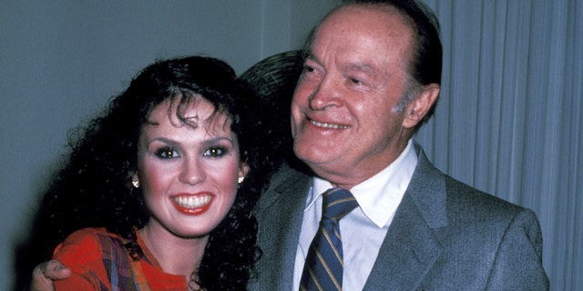 Marie Osmond and Bob Hope during the taping of Bob Hope's USO 40th Anniversary Show at West Point in West Point, N.Y.