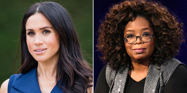 Several royal experts weighed in on why Meghan Markle (left) wasn't in attendance to commemorate Oprah Winfrey's 69th birthday in Los Angeles.