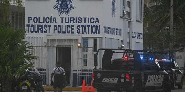 A tourist police station in Playa del Carmen, Quintana Roo, Mexico, Wednesday, April 27, 2022.