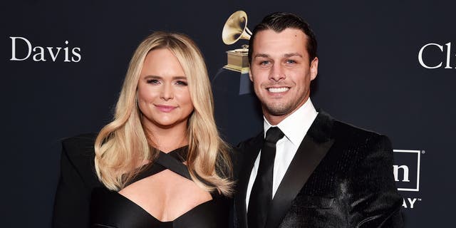 Miranda Lambert brought husband of four years, Brendan McLoughlin, as her date to Clive Davis' Pre-Grammy Gala.