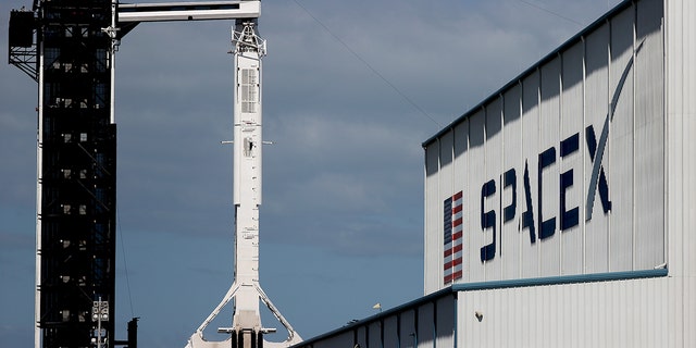 The SpaceX Falcon 9 rocket and Crew Dragon capsule on launch Pad 39A at NASA's Kennedy Space Center on November 09, 2021 in Cape Canaveral, Florida. 