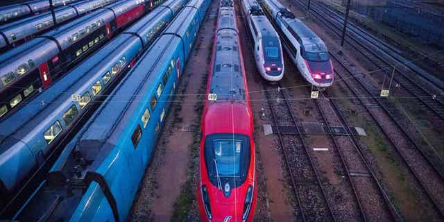 A man was arrested for threatening to blow up himself or the train while traveling on a high-speed TGV train in France.