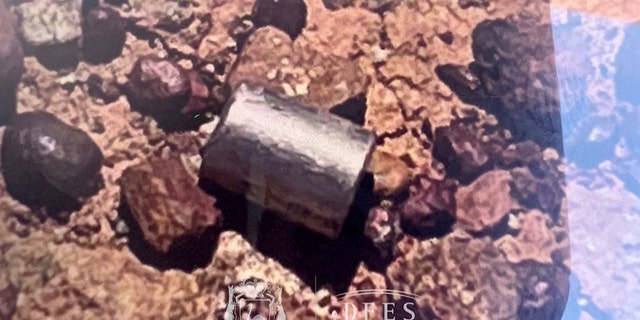 A view shows a radioactive capsule lying on the ground, near Newman, Australia, Feb. 1, 2023.