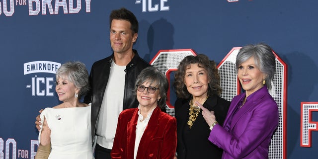 Rita Moreno, Sally Field, Lily Tomlin and Jane Fonda star in "80 For Brady" with seven-time Super Bowl champion Tom Brady.