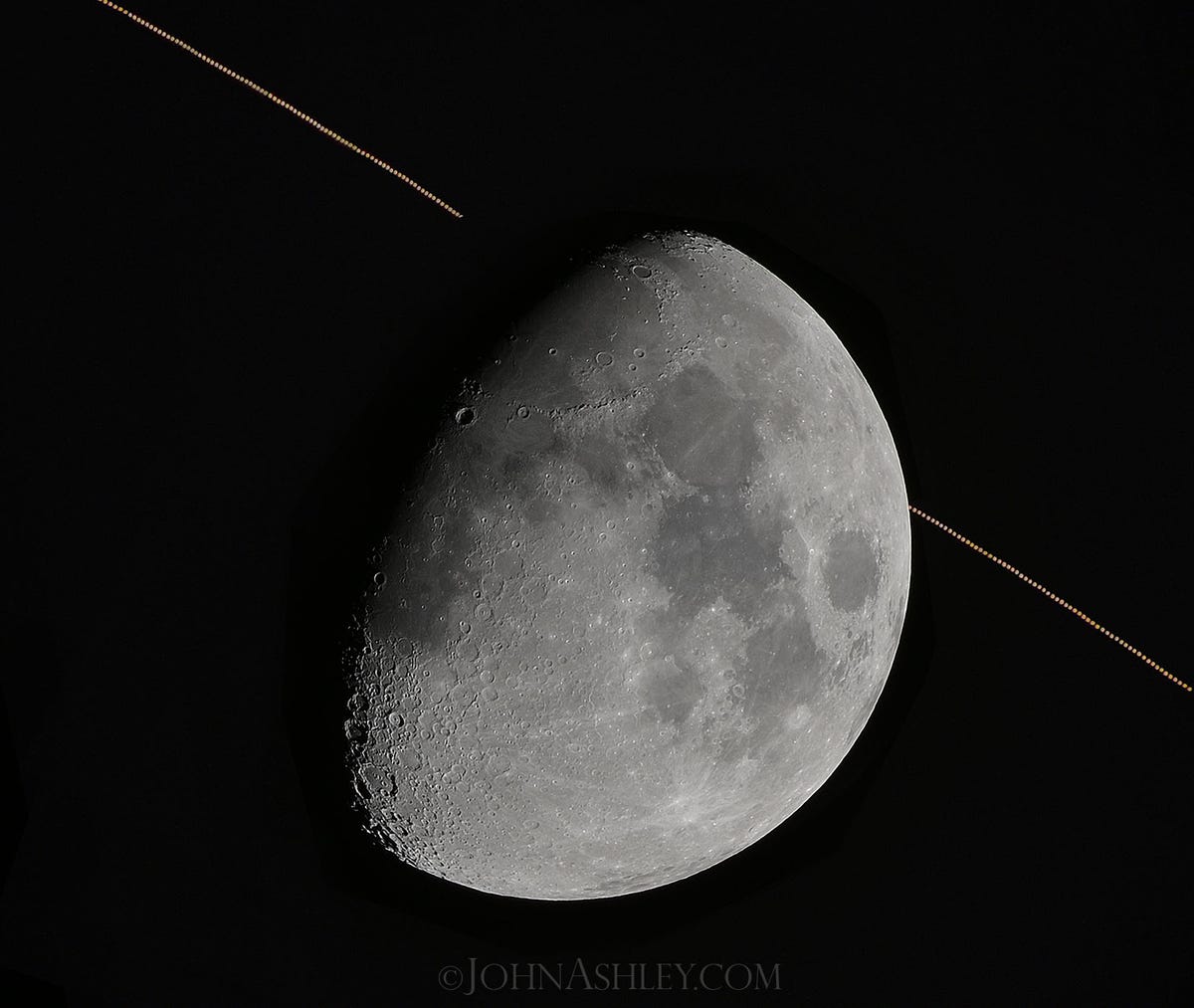 composite image of moon occulting mars