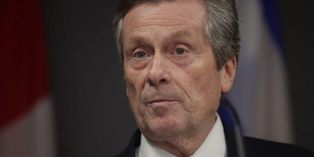 Toronto Mayor John Tory steps down as Mayor after reveiling that he had an affair with an employee who was part of his staff at City Hall in Toronto, Feb. 10, 2023.