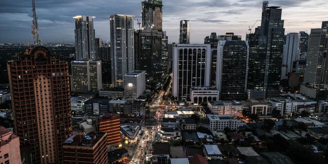 A view of the skyline in Makati, Philippines, on Aug. 16, 2022.