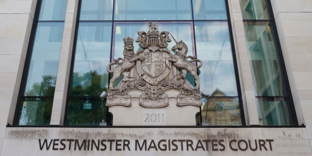A photograph taken on Aug. 17, 2022 shows the entrance of the Westminster Magistrates' Court, in London, prior to the start of the hearing of Jaswant Singh Chail, following his arrest while armed with a crossbow at Windsor Castle as Queen Elizabeth II spent Christmas Day there. Police charged the 20-year-old man with an offence under Britain's 1842 Treason Act after arresting. Chail, from Southampton in southern England, has also been charged with making threats to kill and possession of an offensive weapon following the incident at the castle, southwest of London, last year.