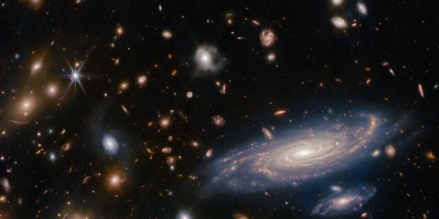 The spiral galaxy LEDA 2046648 is more than a billion light-years from Earth