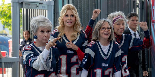 Rita Moreno, left, Jane Fonda, Sally Field and Lily Tomlin showcase their friendship in "80 for Brady."