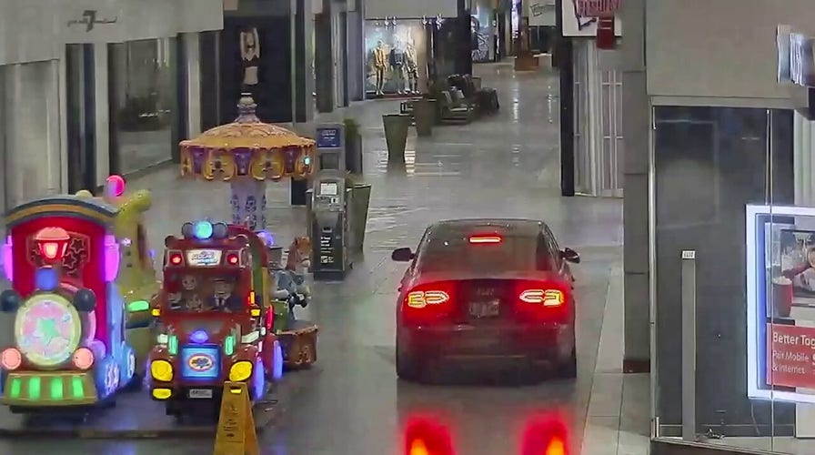 Car drives through Canada mall during electronics store heist