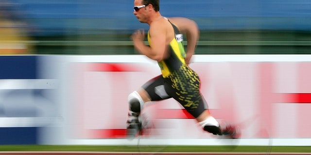 South Africa's Pistorius competes in the men's 400 metres during the Golden Gala IAAF Golden League at the Olympic stadium in Rome July 13, 2007.
