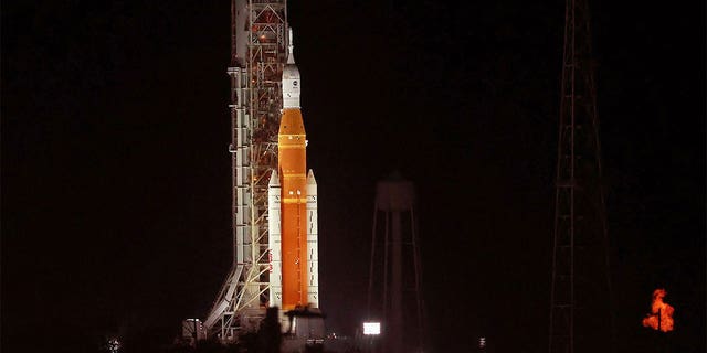 NASA's Artemis rocket ready for blast off at Kennedy Space Center, Florida.