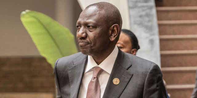 Kenyan President William Ruto leaves the venue of a mini-summit on Peace and Security in eastern Democratic Republic of Congo on Feb. 17, 2023. Ruto recently criticized a Supreme Court ruling that allowed an activist to register an LGBTQ rights organization.