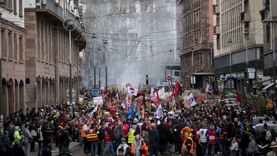 Protesters stage a demonstration