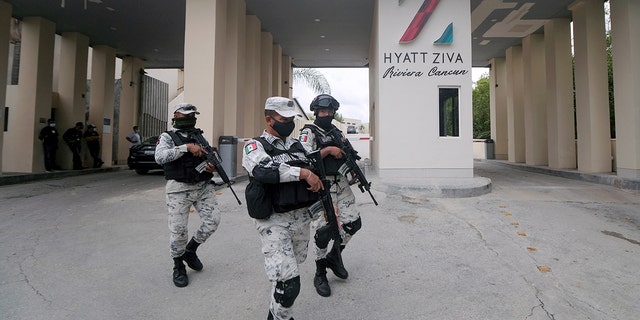 Members of the Mexican National Guard.