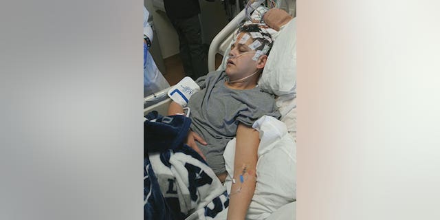 Justine Rodriguez in the hospital after a botched procedure in Tijuana, Mexico.