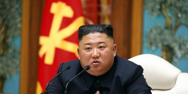 North Korean leader Kim Jong Un attends a meeting of the ruling Workers' Party of Korea in Pyongyang. (AP)