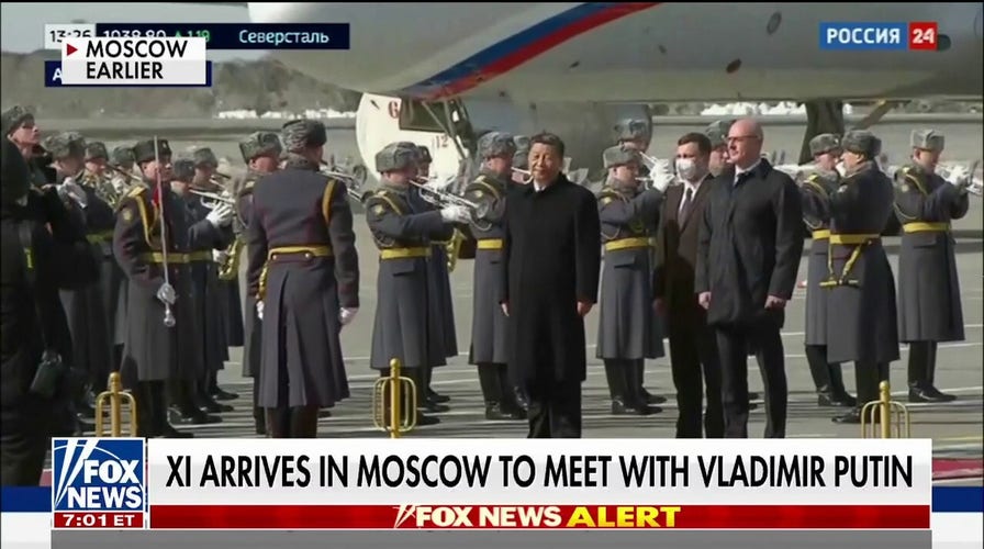 China's Xi arrives in Moscow to meet with Vladimir Putin