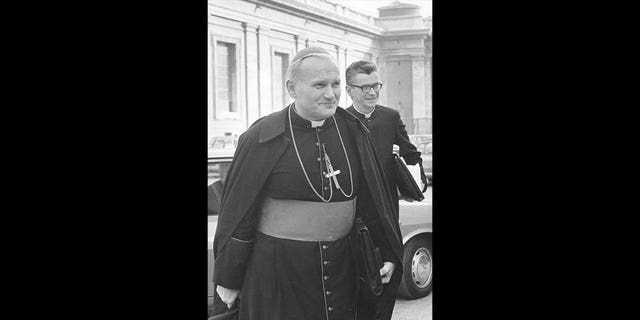 Karol Cardinal Wojtyla, archbishop of Krakow, Poland, arrives to the World Synod of Bishops at the Vatican on Oct. 22, 1971. Wojtyla allegedly knew about a priest sexually abusing a child in the 1970s. 