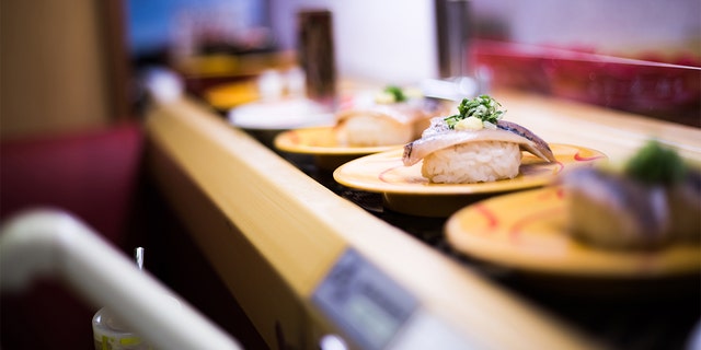 Conveyor belt sushi.