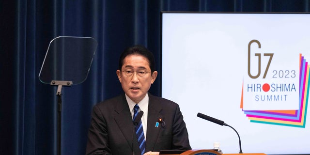 Japanese Prime Minister Fumio Kishida speaks during his news conference in Tokyo, Japan on February 24, 2023. 