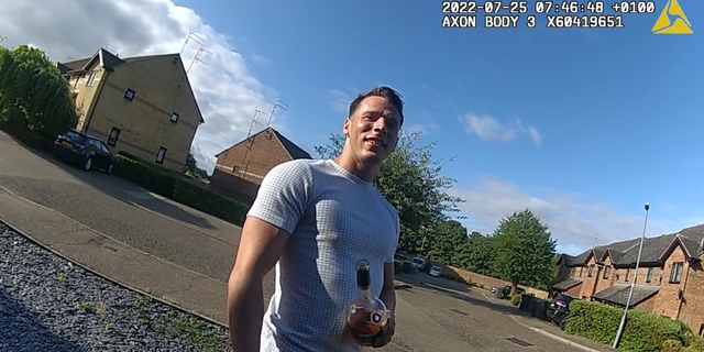 Bodycam footage shows 26-year-old Marek Hecko approaching Essex Police in July while drinking a bottle of brandy.
