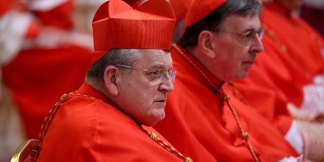 Cardinal Raymond Leo Burke attends the Consistory for the creation of new Cardinals lead by Pope Francis at the St. Peter's Basilica.