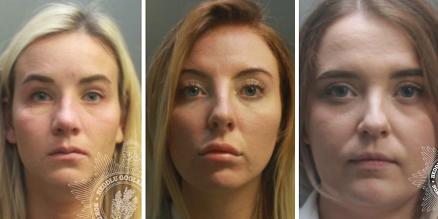 Mugshots for former prison guards Emily Watson, Ayshea Gunn and Jennifer Gavan . 